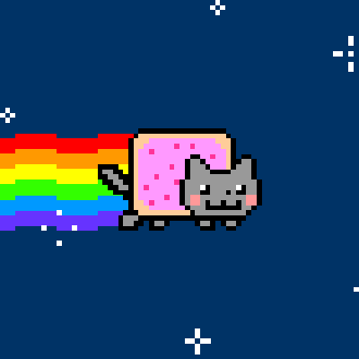Nyan Cat meme - Nyan Cat , also known as Pop Tart Cat , is an 8-bit animation depicting a cat with the body of a che